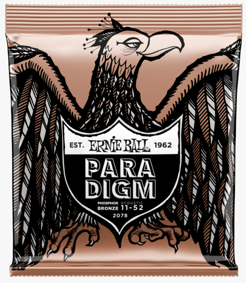 Ernie Ball 2078 Paradigm Light Phosphor Bronze Cuerdas Para Guitarra Acústica 11-52 2078