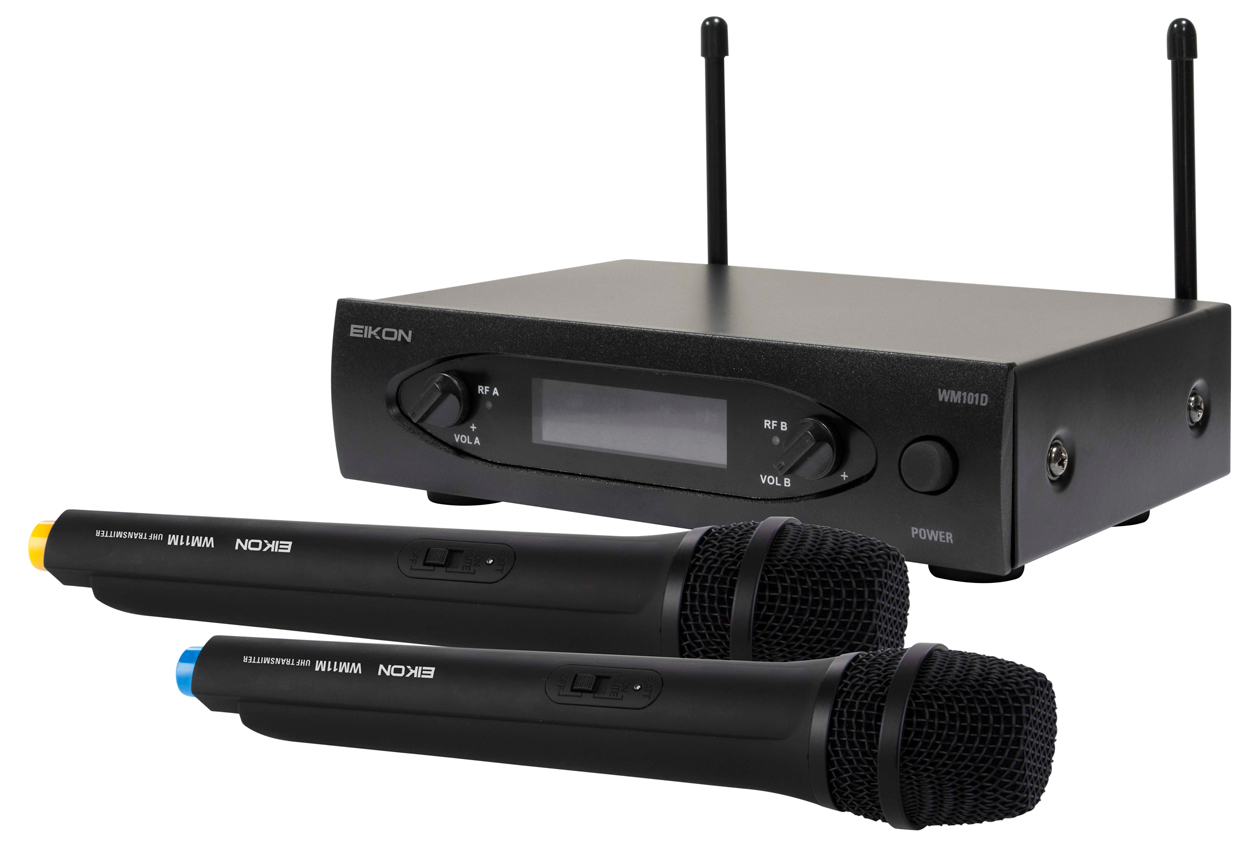 Eikon WM101DMV2. Sistema de Micrófono de Mano Inalámbrico UHF Doble Canal WM101DMV2