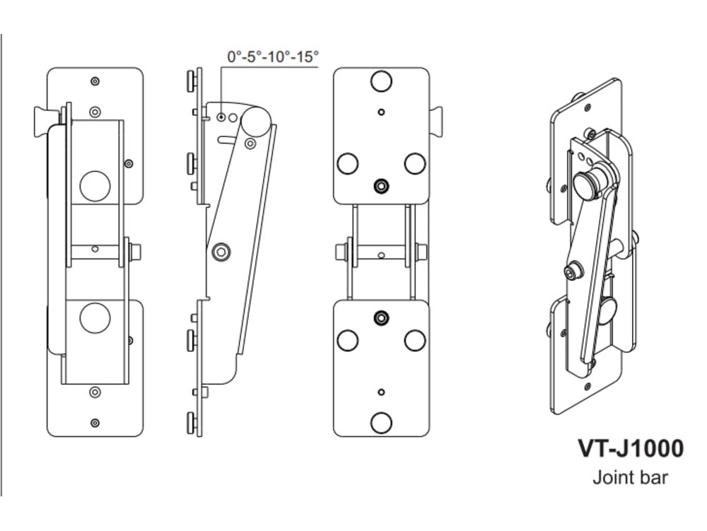 Fbt VT-J 1000 Barra articulada 2 x CS 1000 SAT VT-J 1000