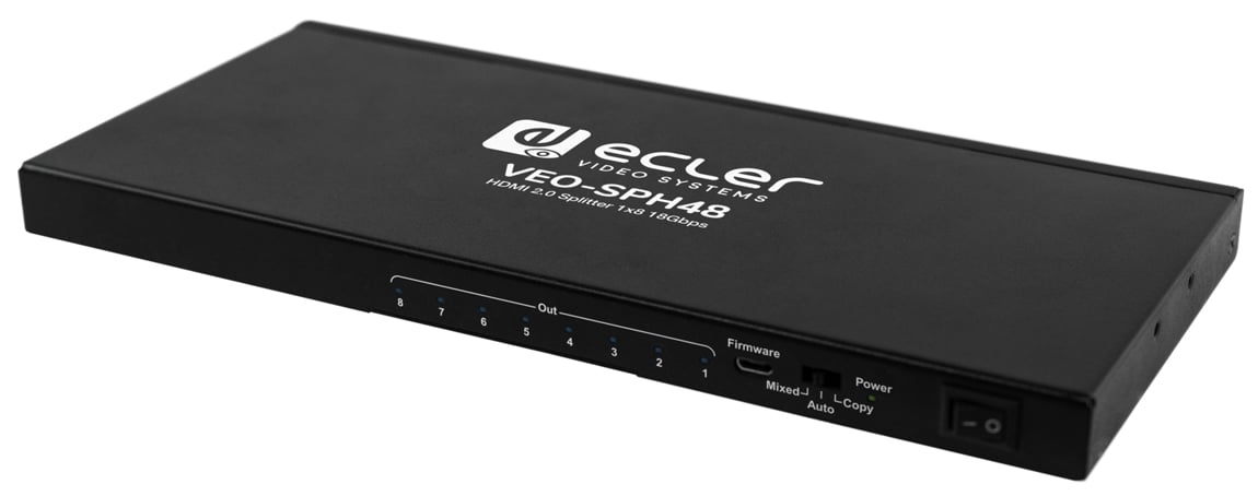 Ecler Distribuidor 1 x 8 HDMI 2.0 VEO-SPH48