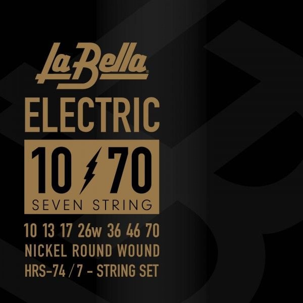 La Bella HRS74 Juego De Cuerdas Para Guitarra Eléctrica Hrs 7 Cuerdas 10-70 HRS74