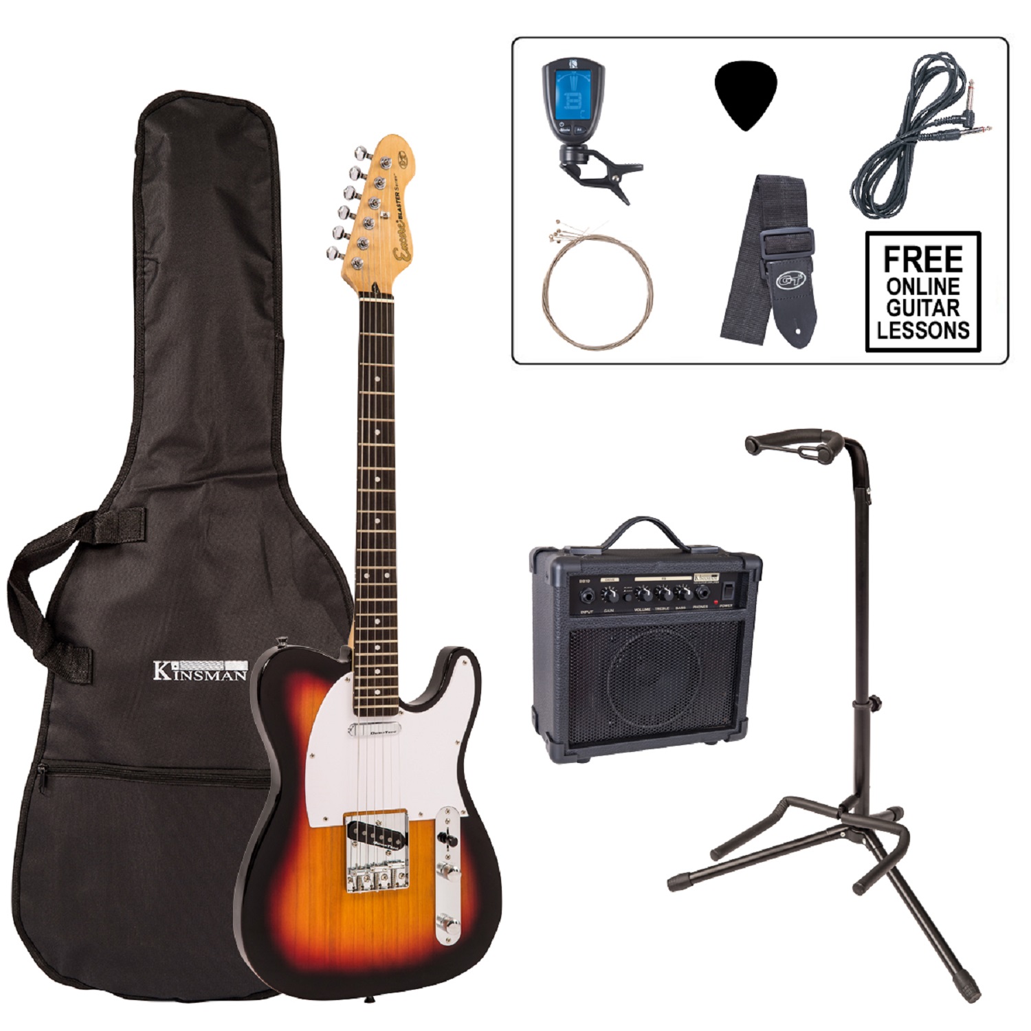 Encore E2SB Sunburst Pack Guitarra Eléctrica Encore E2SB Sunburst