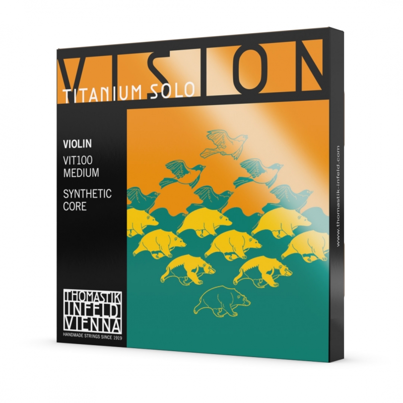Thomastik Juego de cuerdas de violín Vision Titanium Solo ACCVVTS