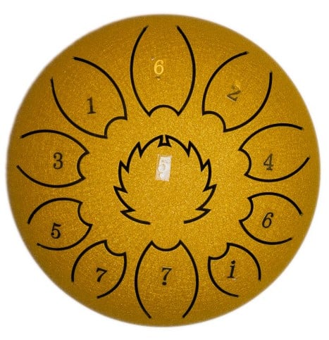FZONE Steel Tongue Drum F-Zone STD611N Oro (6" 11 notas) FZONE Steel Tongue Drum F-Zone STD611N Oro