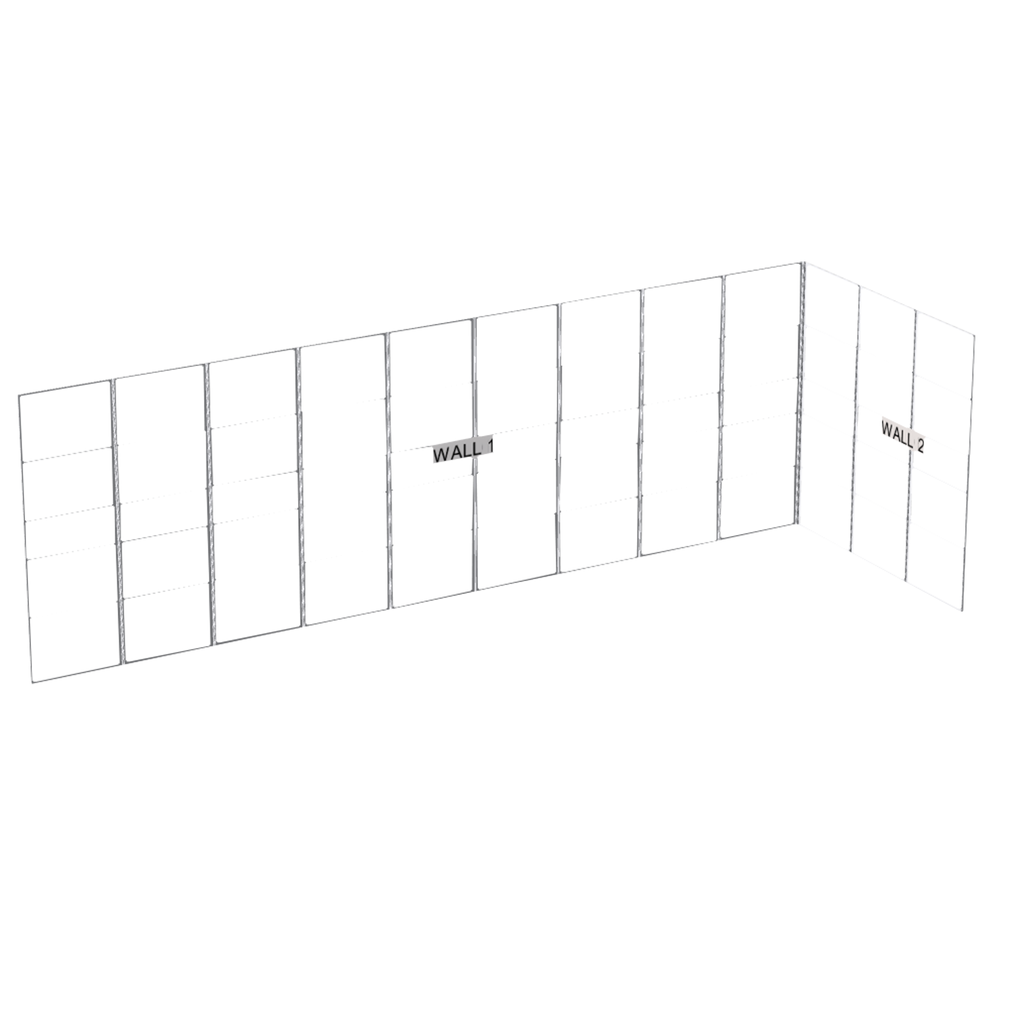 WENTEX SET Frame - L-Shape SET, incluido el soporte Set completo para estruc SET933L