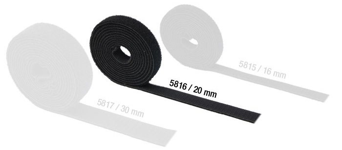 Adam Hall Hardware 5816 Cinta Velcro doble Cara 20 mm de ancho 5816