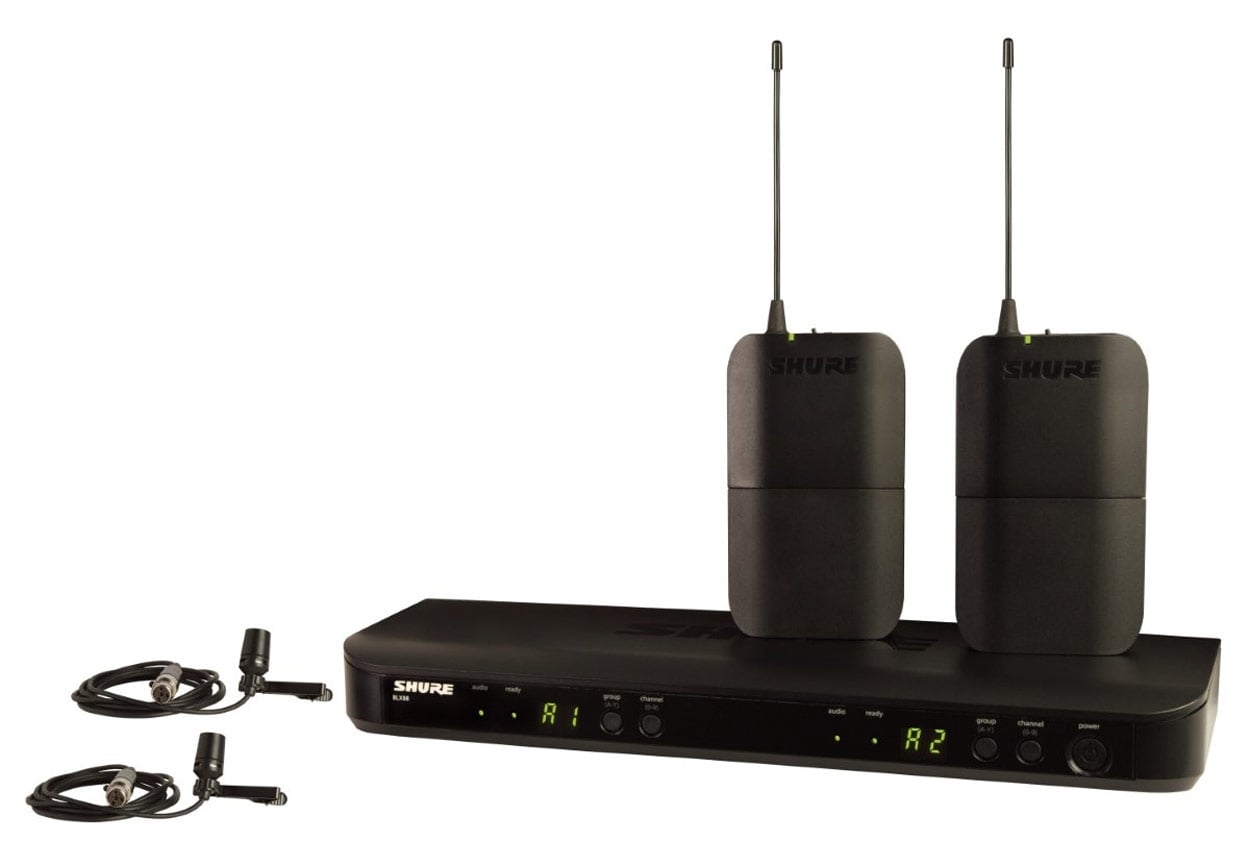 SHURE BLX188E/CVL K3E Sistema Inalámbrico Dual con Lavalier CVL 606-630MHz BLX188E/CVL K3E