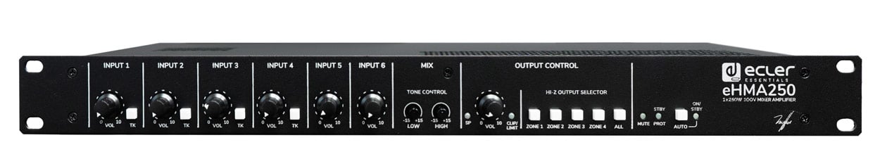 Ecler Amplificador Mezclador de 250W eHMA250 eHMA250