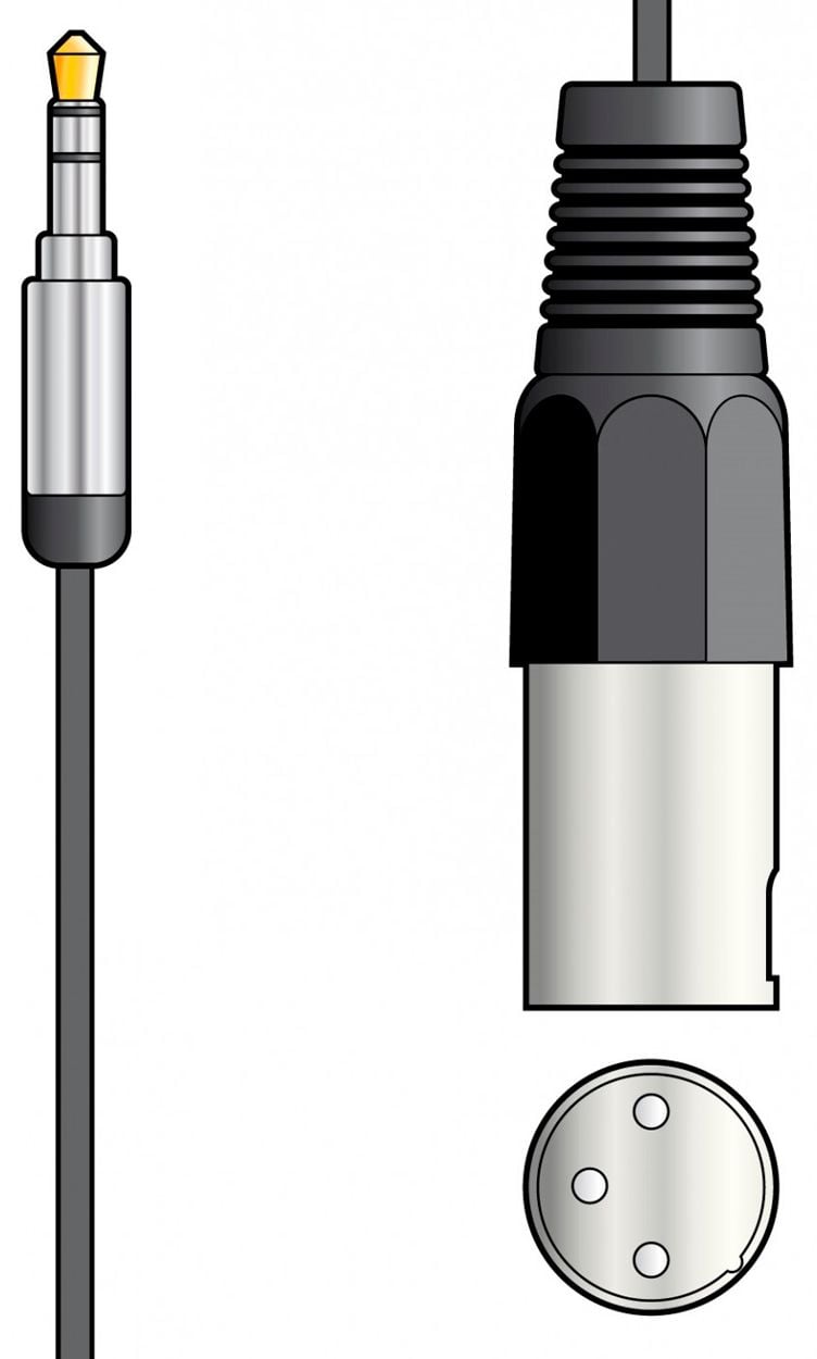 Chord Cable Jack 3.5mm Stereo - XLR Macho 1.5 metros Cable Jack 3.5mm Stereo - XLR Macho 1.5 metros