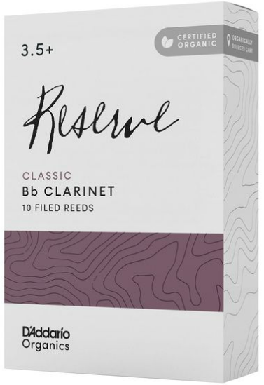 Daddario ODCT10355 Organic Reserve Classic Cañas Clarinete Bb Dureza 3,5+ Pack 10 Unidades ODCT10355