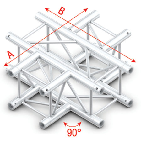 Showtec GQ30016HD Cross 4-way Heavy Duty Pro-30 Square G Truss GQ30016HD