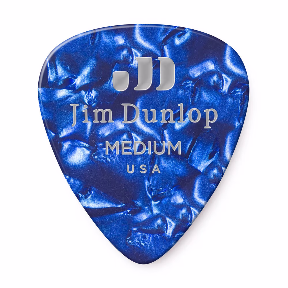 Dunlop Pack 72 Púas Genuine Celluloid Classic Azul Perlado - Medium ADU483R10M