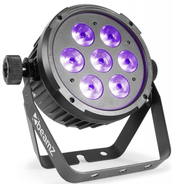 Beamz BT280 Foco PAR Plano LED 7 x 10W 6-en-1 RGBAW-UV 151308 BT 280