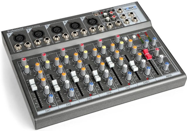 Vonyx VMM-F701 Mezclador Directo 7 canales 172578 VMM-F701