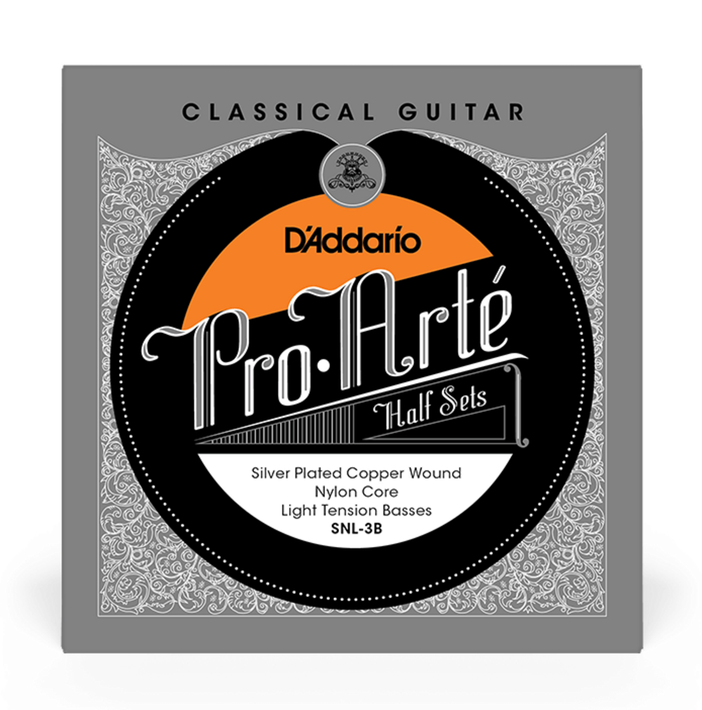 D´Addario SNL-3B Cuerdas de Guitarra Clásica de Nylon de Bajo de Tensión Ligera SNL-3B