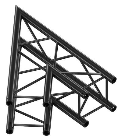 Showtec FQ30001HDB Corner 45 Heavy Duty Black Pro-30 Square F Truss FQ30001HDB