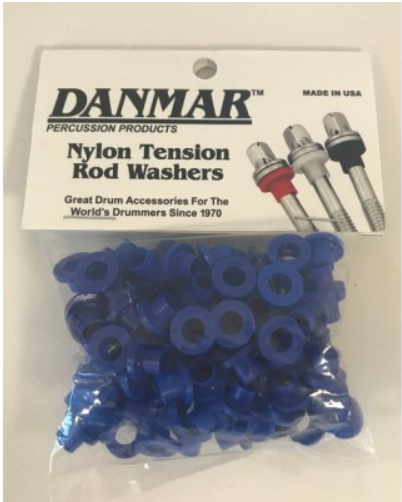 Danmar Percussion 100 Pack Nylon Tension Rod Washers Blue 100 Pack Nylon Tension Rod Washers