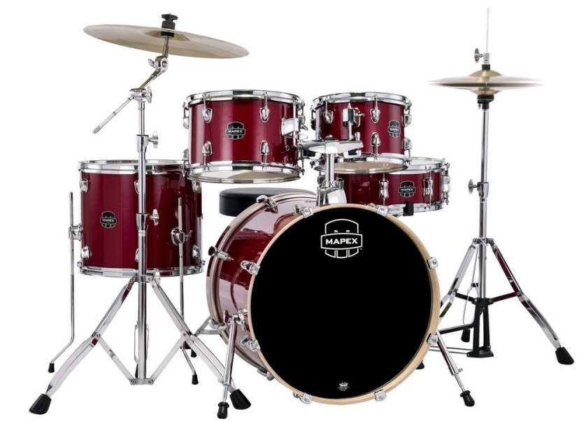 Mapex VE5045FTCVM Venus Crimson Red Sparkle Herrajes y Platos Incluídos VE5045FTCVM