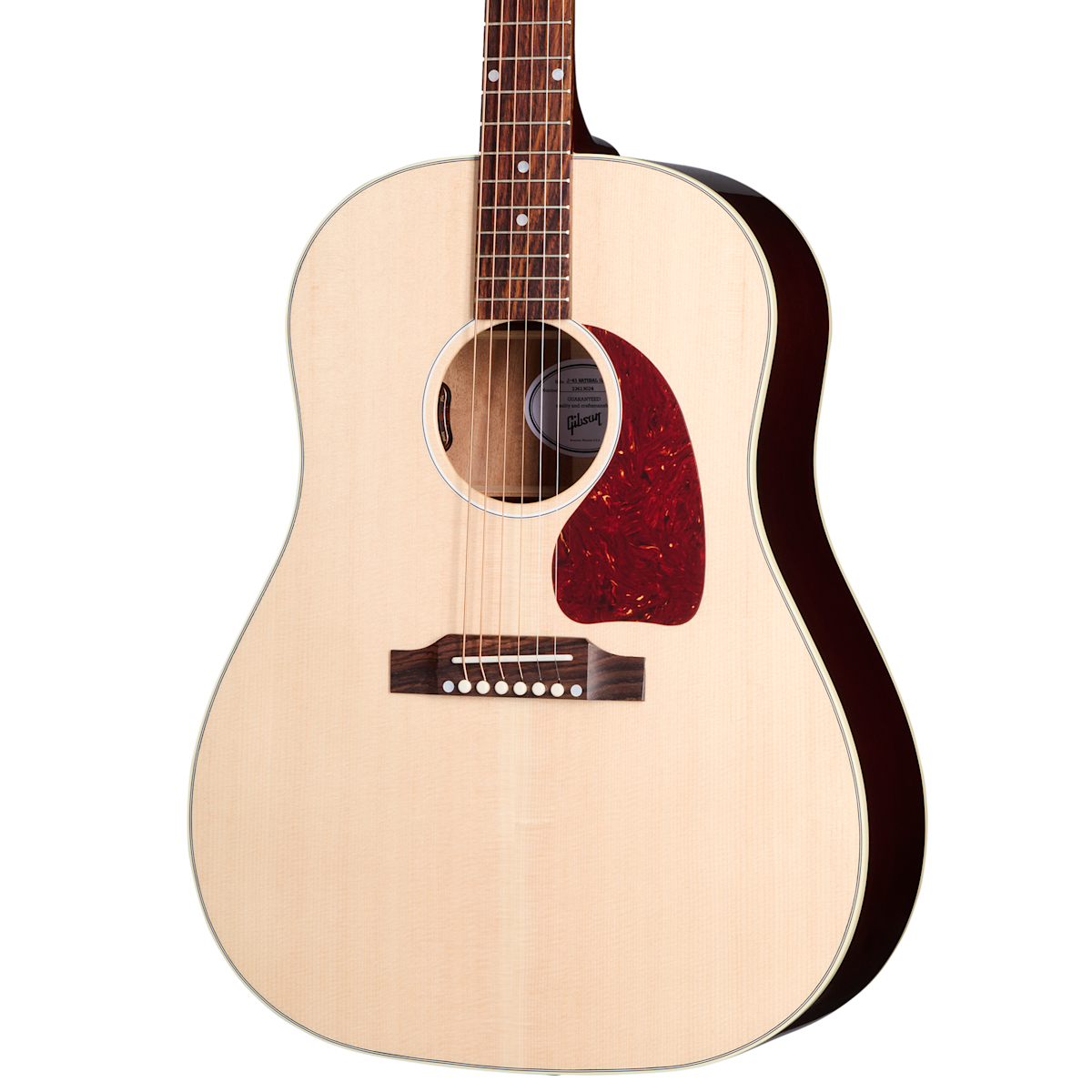 Gibson J-45 Std Natural Gloss Guitarra Acústica Estuche Incluído J-45 Std Natural Gloss