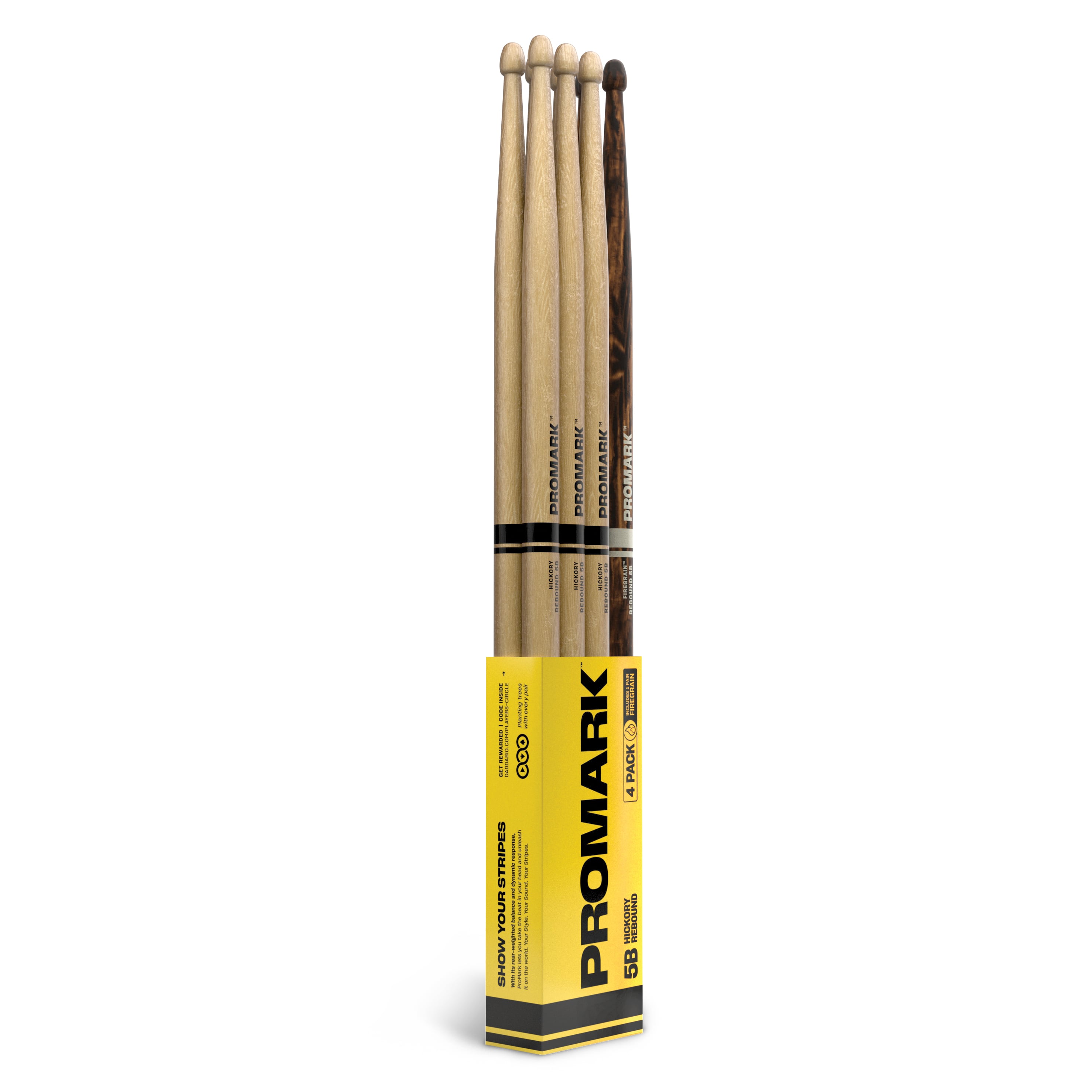 ProMark Rebound 5B Hickory/Fg 4P RBH595AW-4PFG