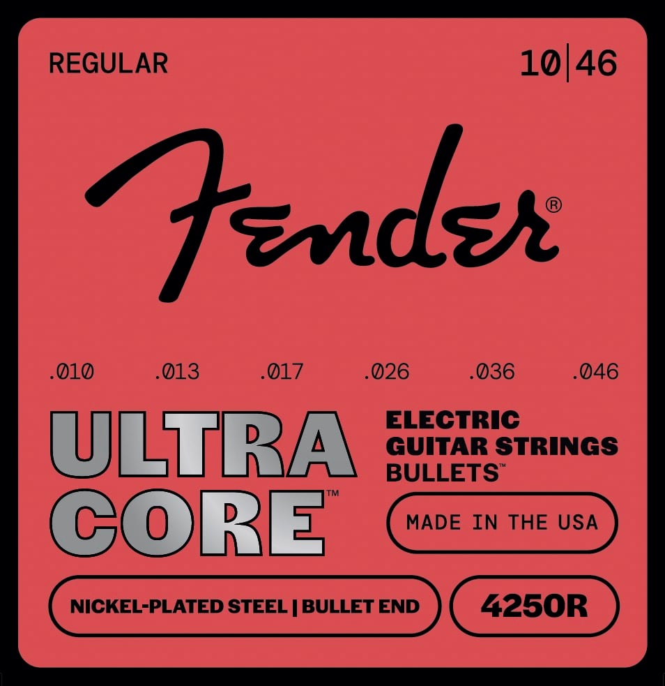 Fender 4250 Ultracore Guitar Strings, Nickel Plated Steel, Bullet End, 4250R 4250R