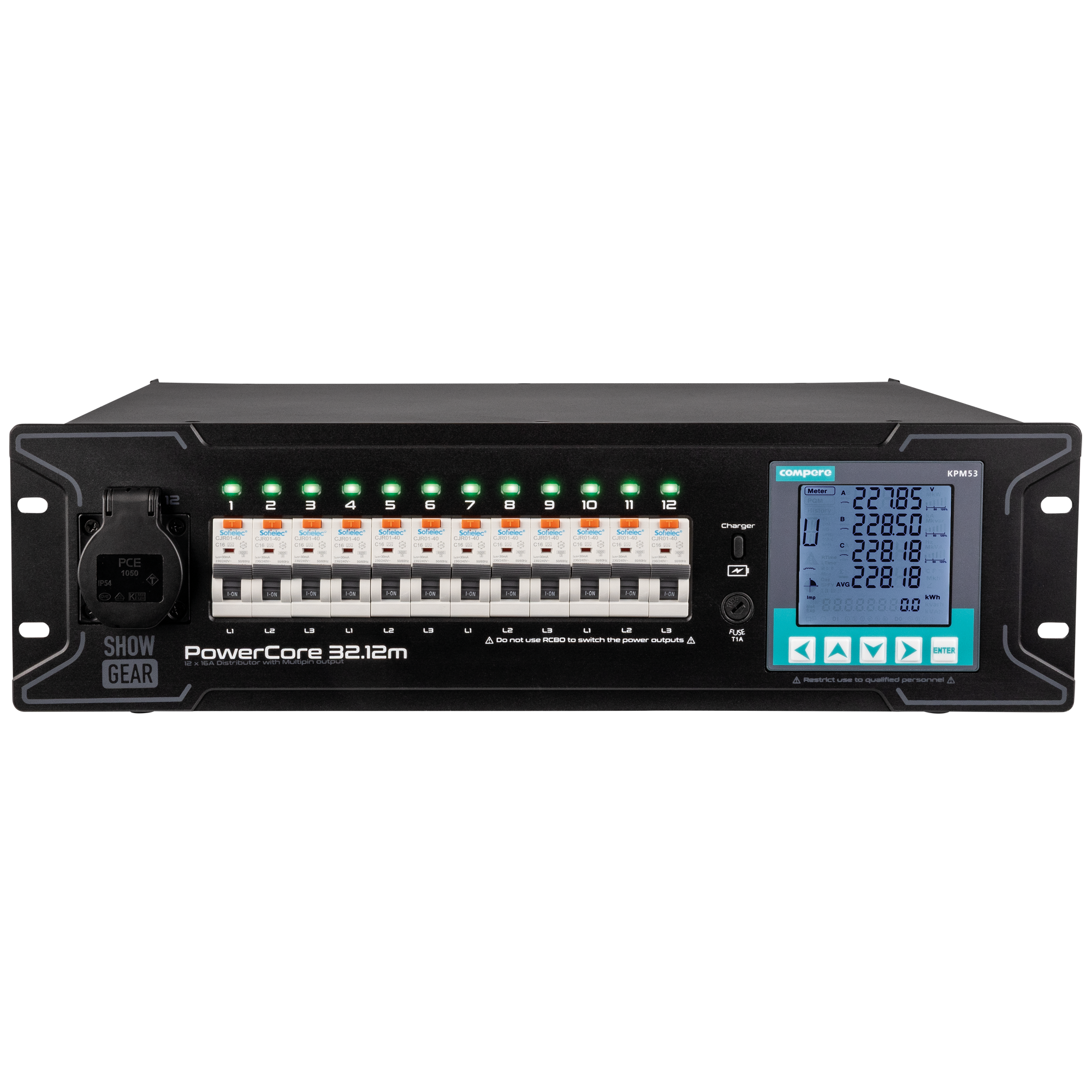 Showgear PowerCore 32.12m 1 + 6x Schuko + 2x Multipin H16 E623011