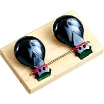 Peace RH-48 Castañuelas de madera para mesa (par sobre una placa de madera) RH-48