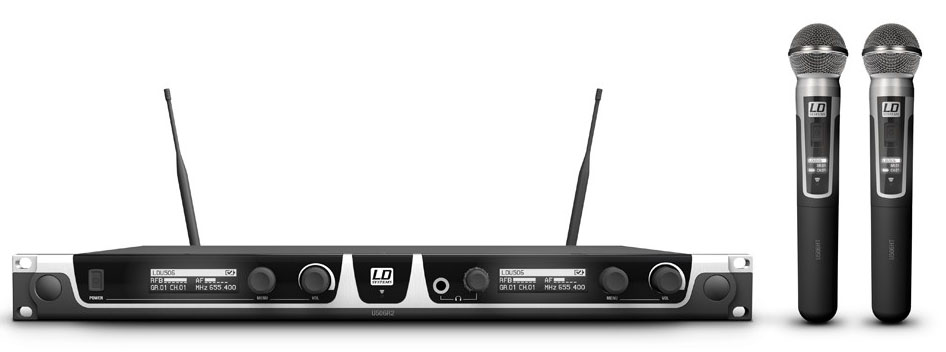 LD Systems U506 HHD 2 Sistema Inalámbrico con 2 Micrófonos de Mano Dinámicos U506 HHD 2