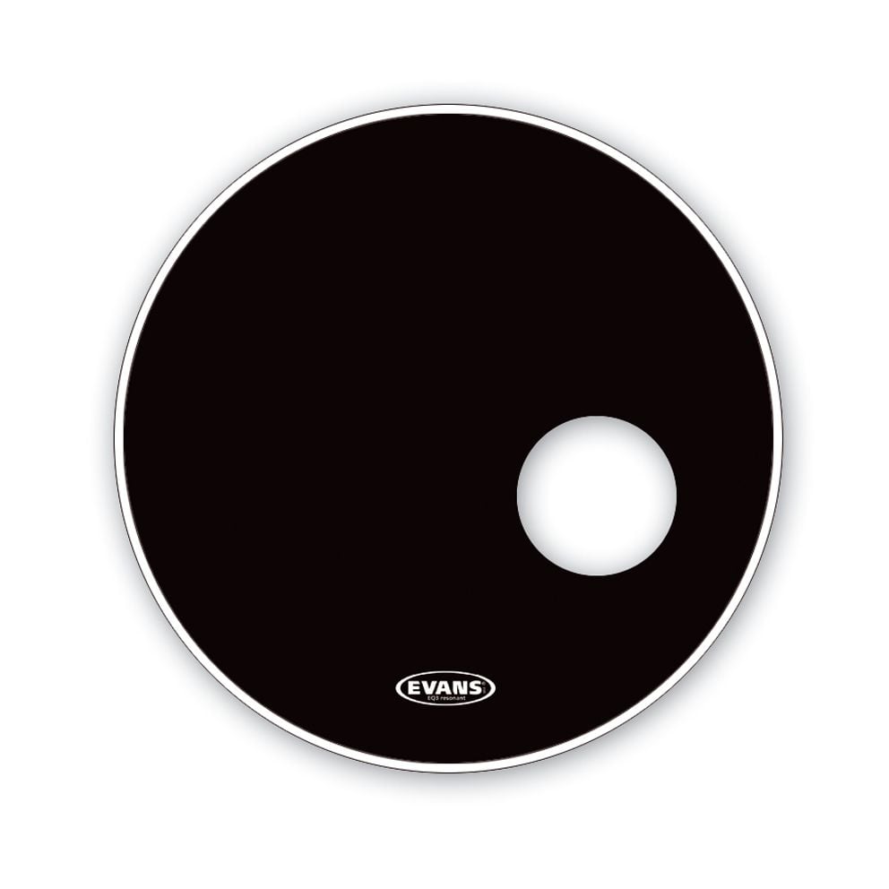 Evans 18 EQ3 Reso Black Parche de Bombo BD18RB 18 EQ3 Reso Black BD18RB