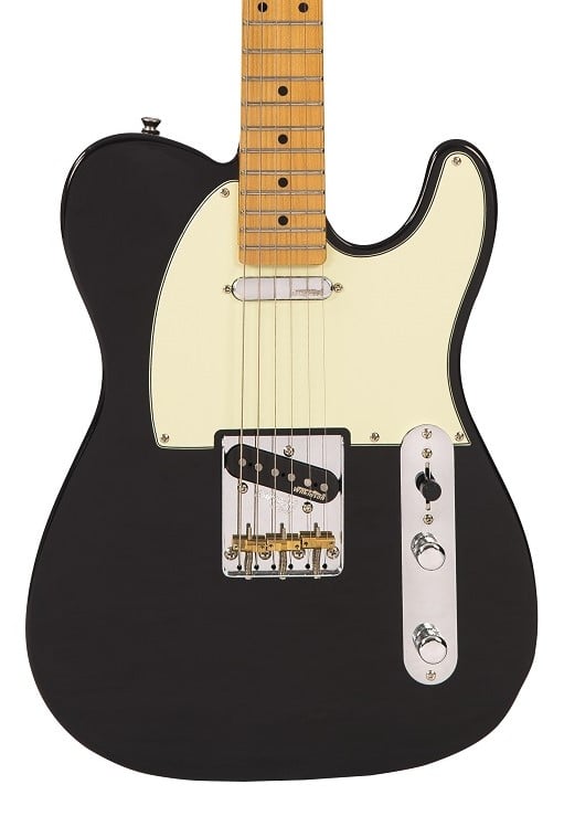 Vintage V75BK electric guitar gloss black V75BK