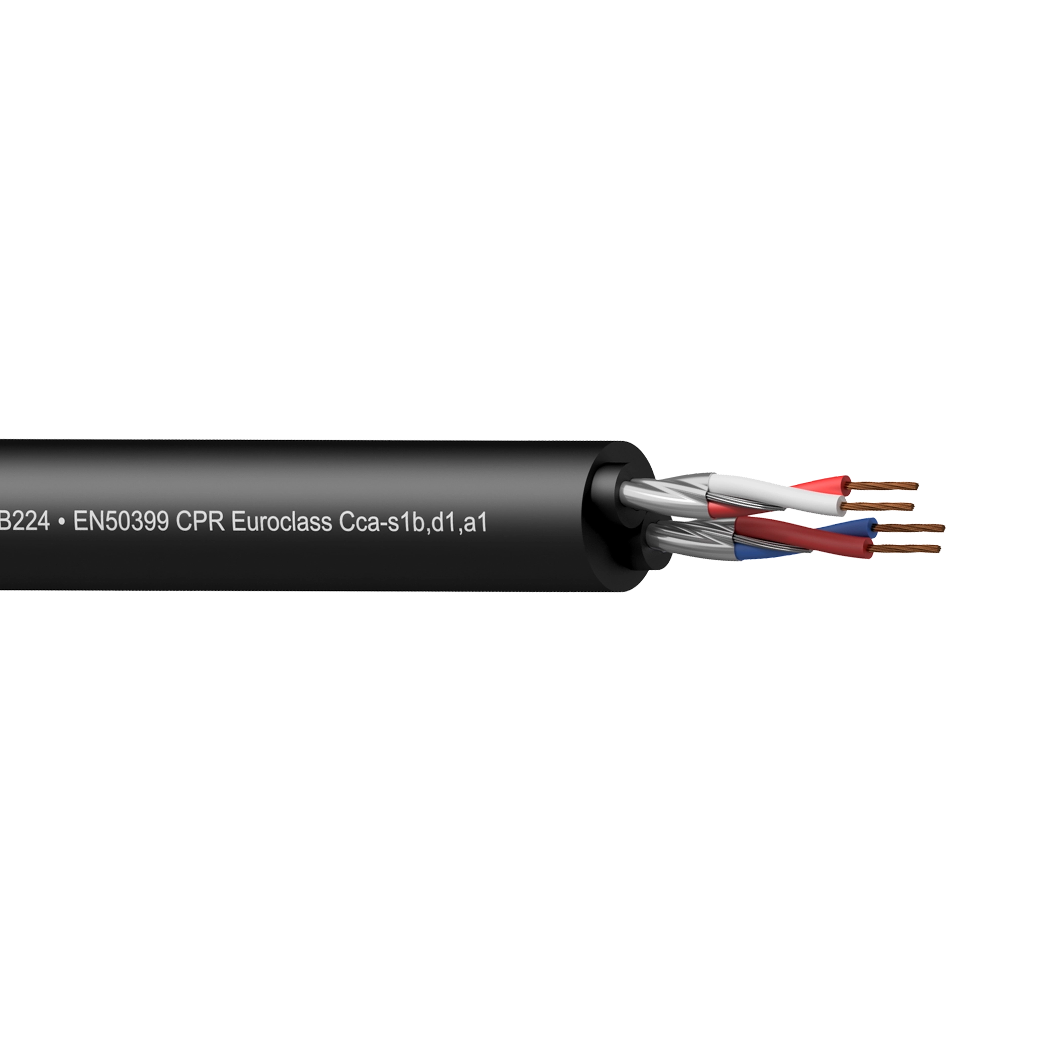 PROCAB CSB224-CCA/1 Cable de señal balanceada - flexible 0,20 mm² - 24 AWG - EN50399 CPR Euroclase Cca-s1b,d1,a1 100M PROCAB CSB224-CCA/1