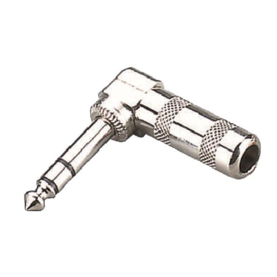 Soundsation Conector metálico angular SJ029S-B, jack estéreo de 6,3 mm (caja de 2 SJ029S-B