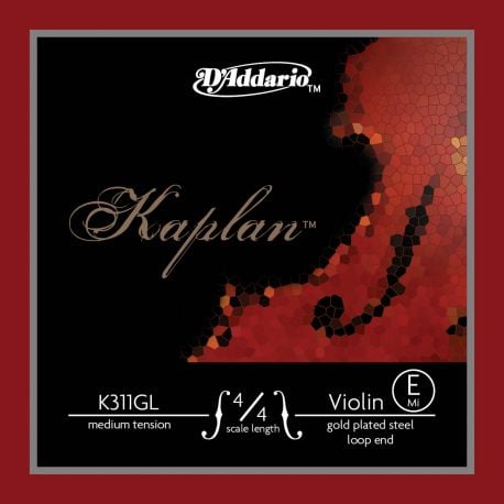 D´addario K311-GL Cuerda Kaplan Golden Mi (E) para violín, tensión media K311-GL Kaplan Golden Violín E