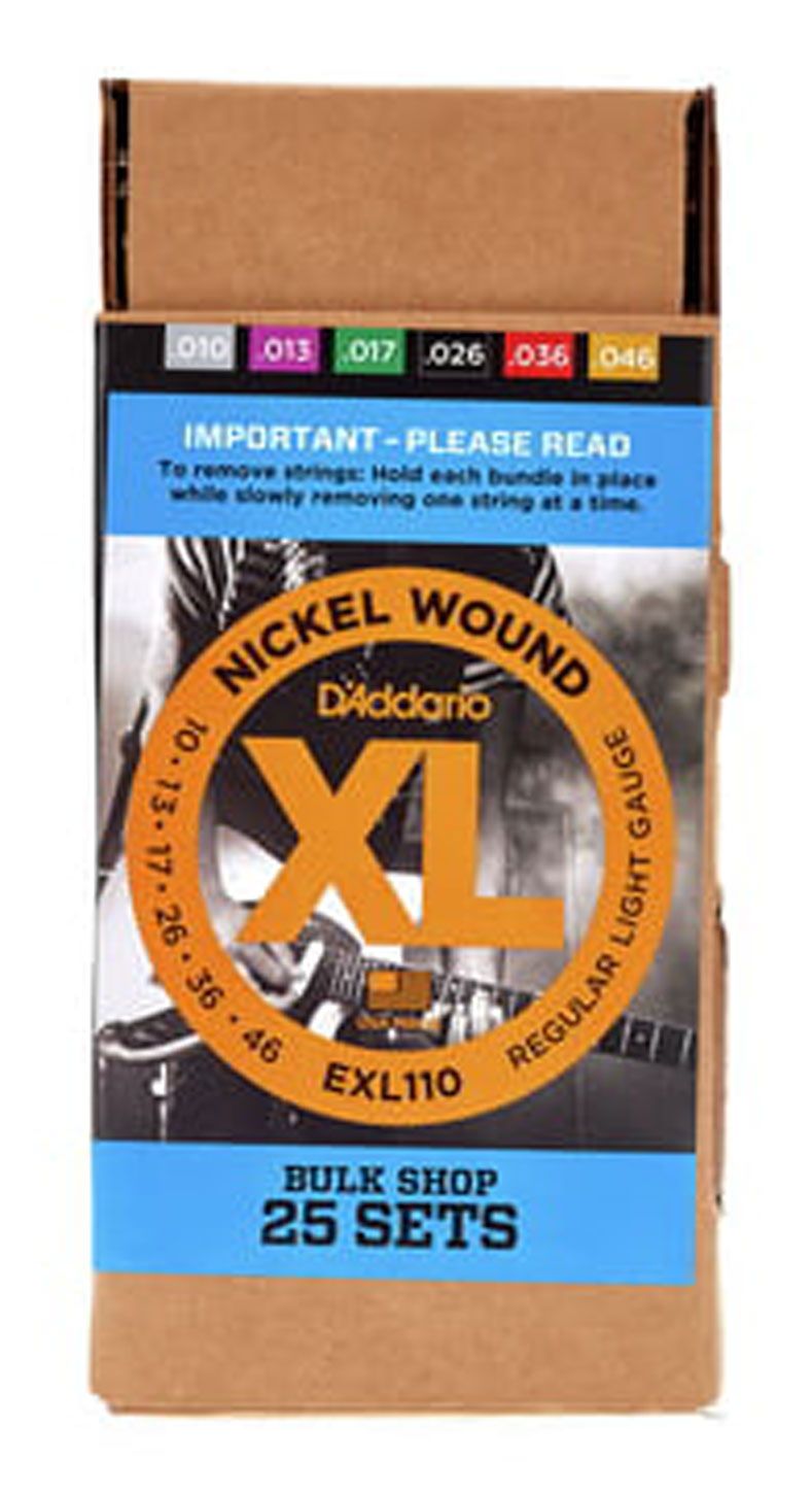 D Addario EXL110-B25 Juego Cuerdas para Guitarra Eléctrica 25 Unidades EXL110-B25