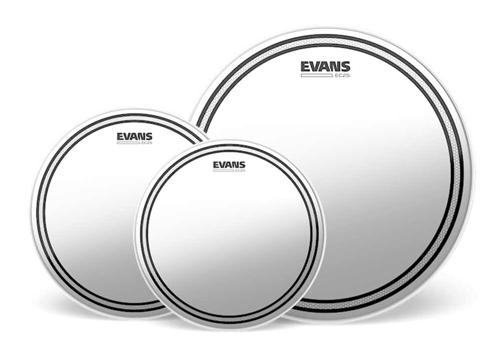Evans EC2S Pack Clear Rock (10", 12", 16") con Batería de Caja Seca HD de 14"  EC2S Pack Rock (10", 12", 16") con Batería