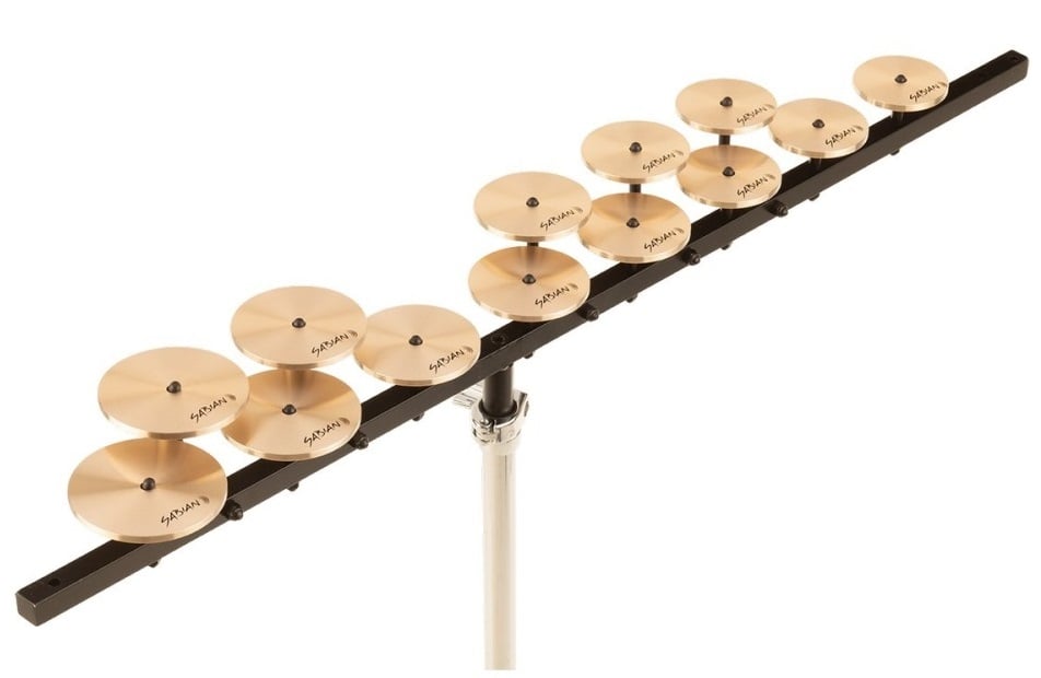 Sabian 50403HB Set de crótalos afinación aguda Barra y Base Incluídas 50403HB