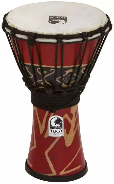 Toca Percussion SFDJ-7RP Bali Red Djembe Freestyle Afinación cuerda SFDJ-7RP