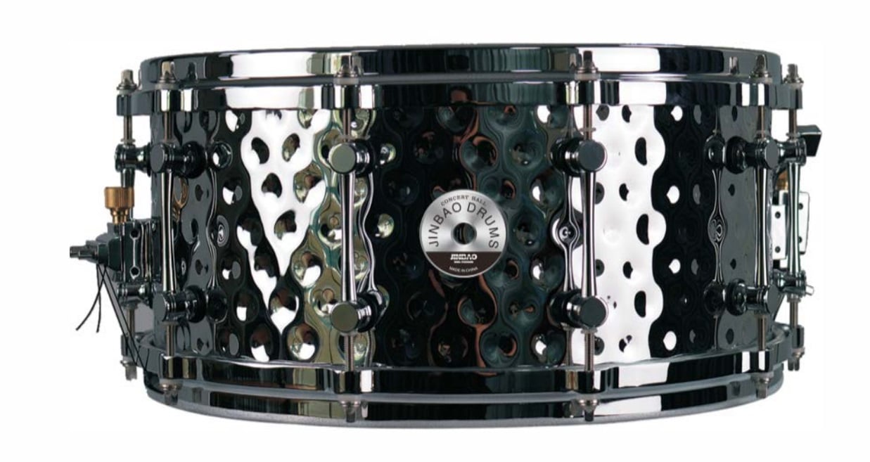 Jinbao Caja 14\" X 6.5\" Cromado Martilleado ROCKRC004