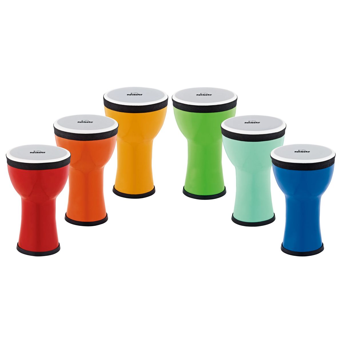 Nino Percussion Classroom Djembe Group Set, 6 NINOSETEMDJ