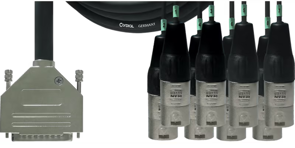 Cordial CFD 3 DMT Cable para interfaz sub-D/8 Macho XLR 3m CFD 3 DMT Cable para interfaz sub-D/8 Macho XLR 3m