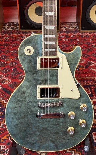 Epiphone Les Paul Standard 60s Quilt Translucent Blue Guitarra Eléctrica Les Paul Standard 60s Quilt Translucent Blue