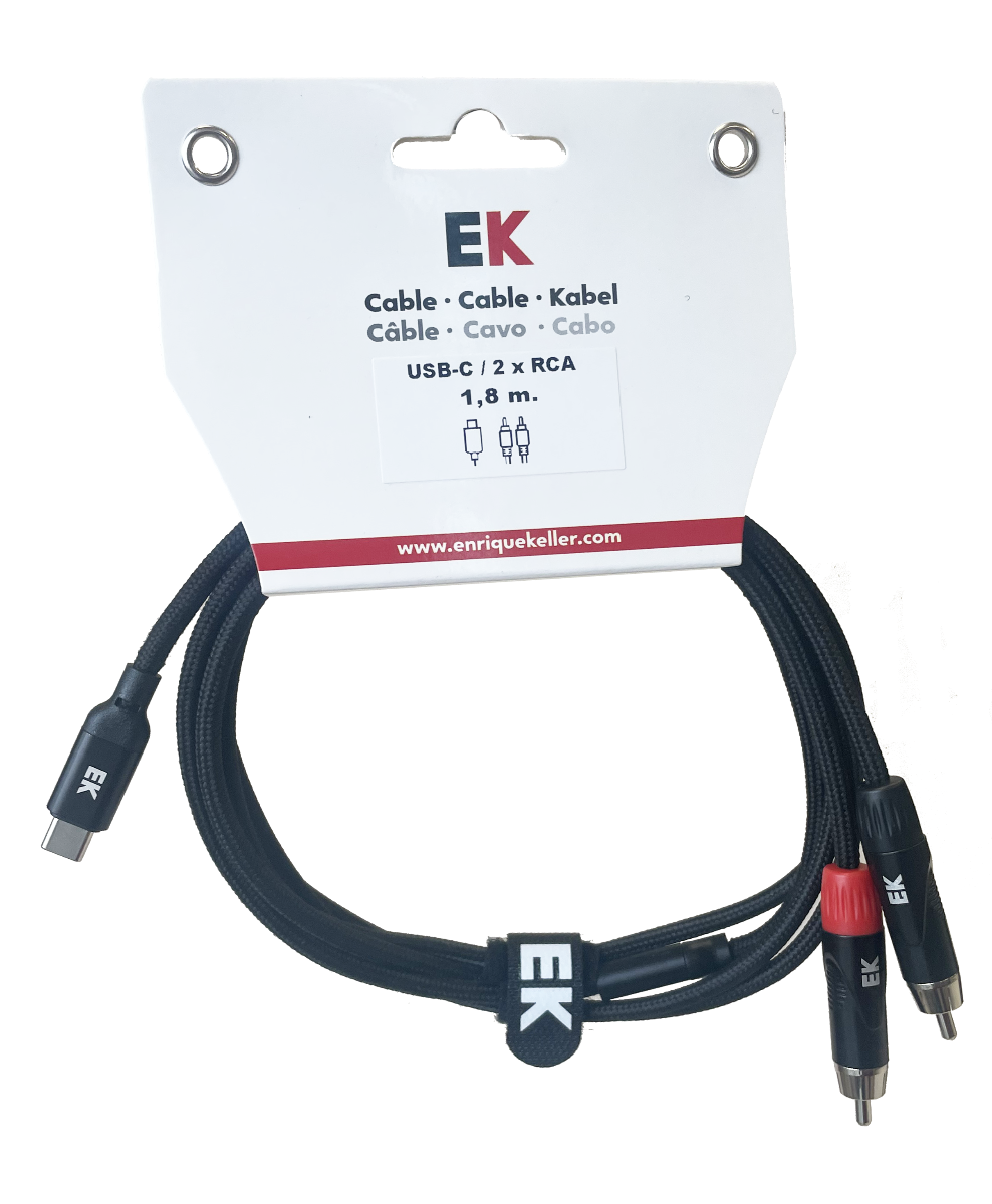 EK Audio Cable Usb-C - X2/Rca 1,8M HDMI22118