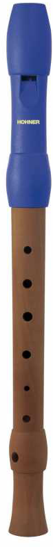 Hohner 9583-2 Flauta Mixta Boquilla Azul Digitación Alemana 3P 9583-2
