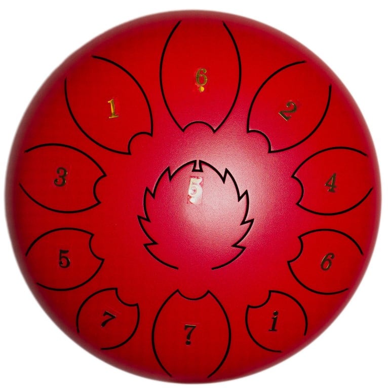 FZONE Steel Tongue Drum F-Zone STD618N Rojo (6" 8 notas) FZONE Steel Tongue Drum F-Zone STD618N Rojo (6" 8