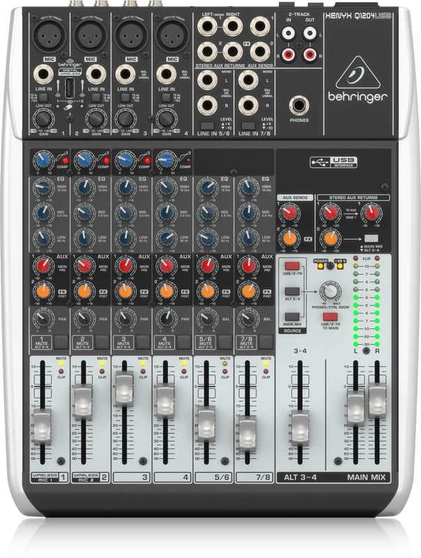 BEHRINGER Q1204USB XENYX Mezclador USB 12 Canales Q-1204-USB