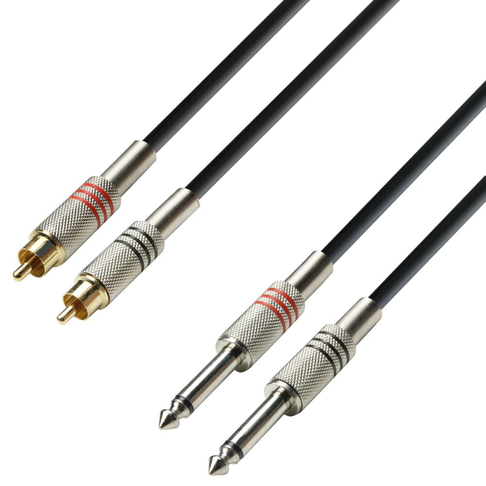 ADAM HALL Cable 2 X JACK A 2 X RCA 1 Metros RF:545 K3TPC0100