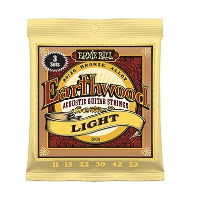 Ernie Ball 3004 Earthwood Bz.Light Cuerdas Para Guitarra Acústica 11-52 Pack 3 Und 3004