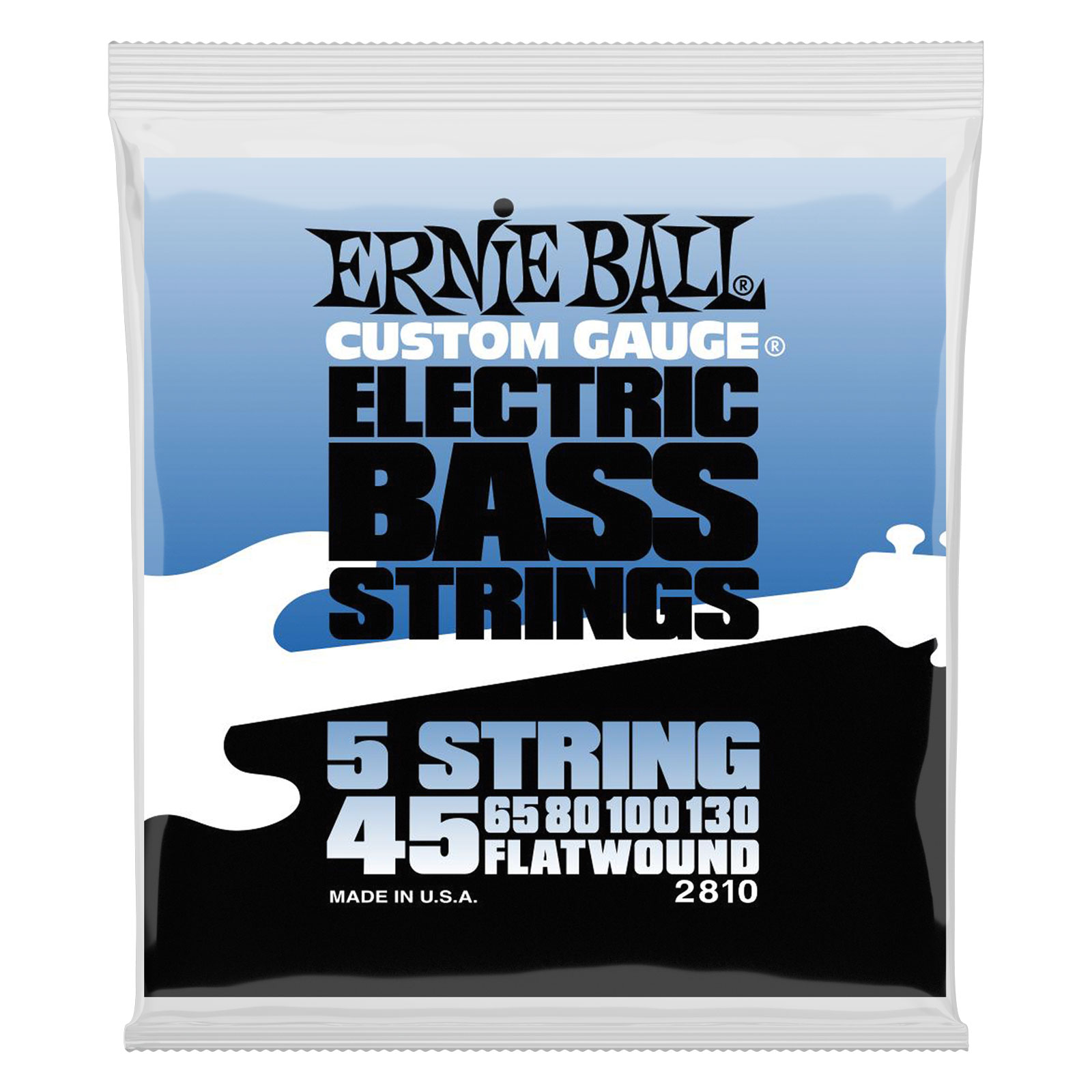 Ernie Ball 2810 Entorchado Plano Flatwound Cuerdas Para Bajo 45-130 2810