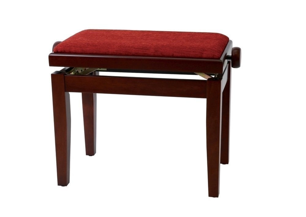 GEWA 130050 Banqueta de Piano Deluxe Caoba Mate Tapizado burdeos 130050