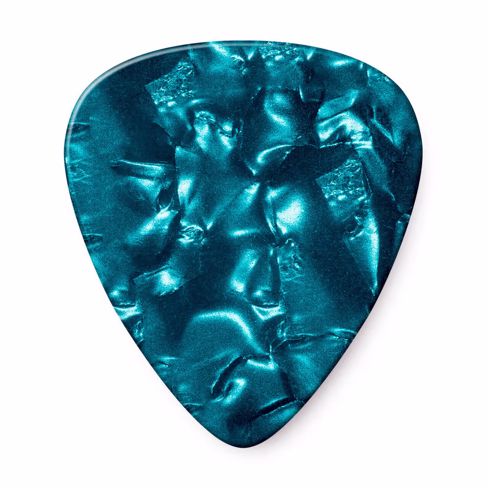 Dunlop Pack 12 Púas Genuine Celluloid Turquesa - Medium ADU483P11M
